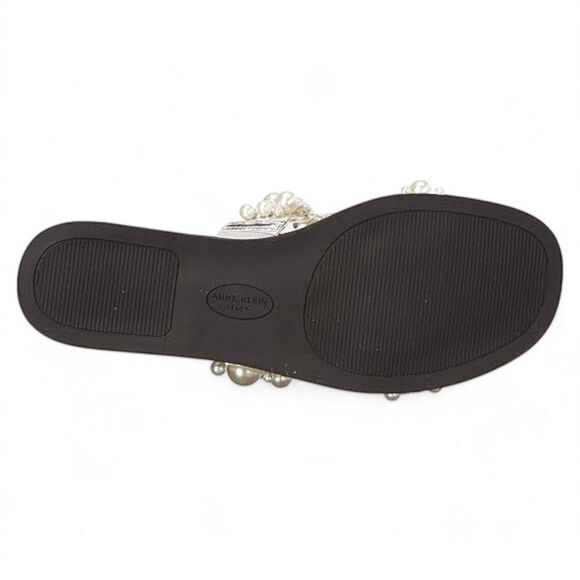 Anne Klein Women S Bessy Sandals Clear-Cork and Black Sophistication - Picture 3 of 7